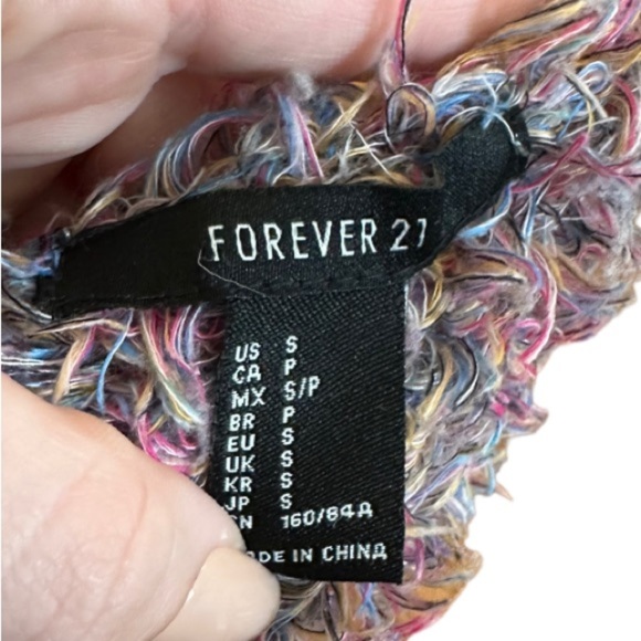 Shaggy Knit Cardigan Forever 21 Small q - Picture 2 of 6